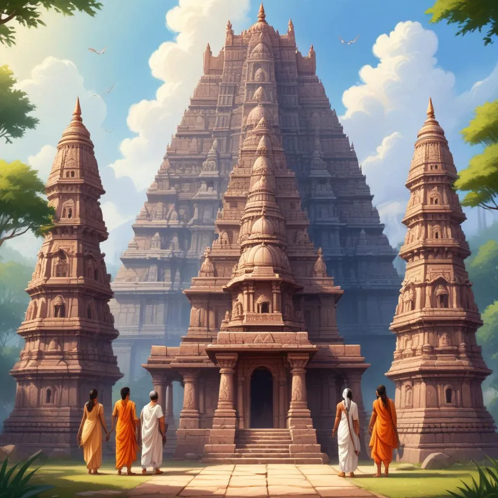 Ancient Indian temple architecture symbolizing spiritual foundation