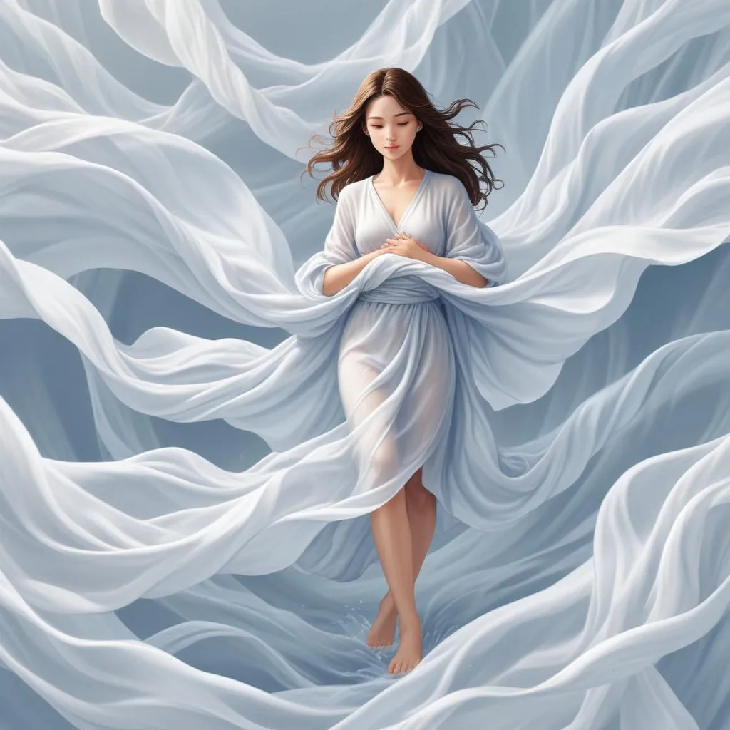 Endless flowing fabric representing protection and resilience