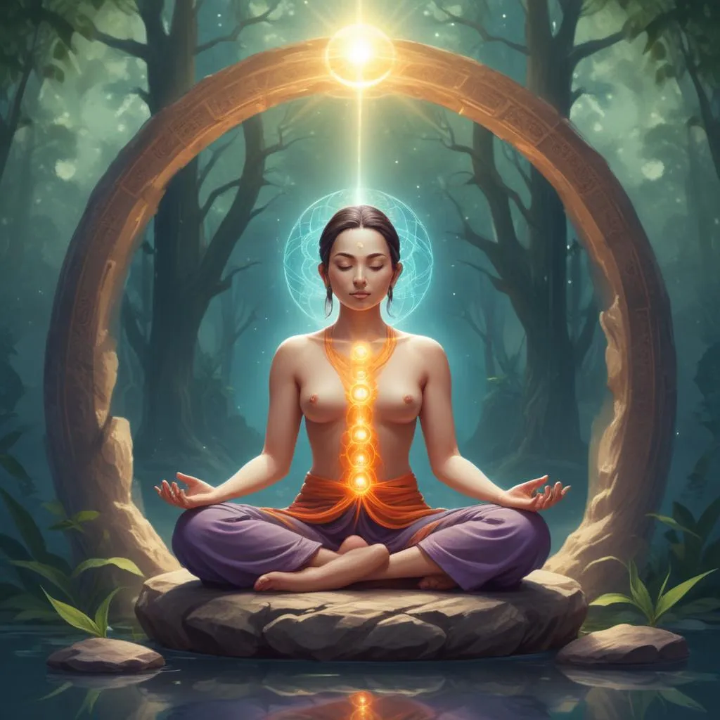 Person in meditation reflecting on ancient wisdom