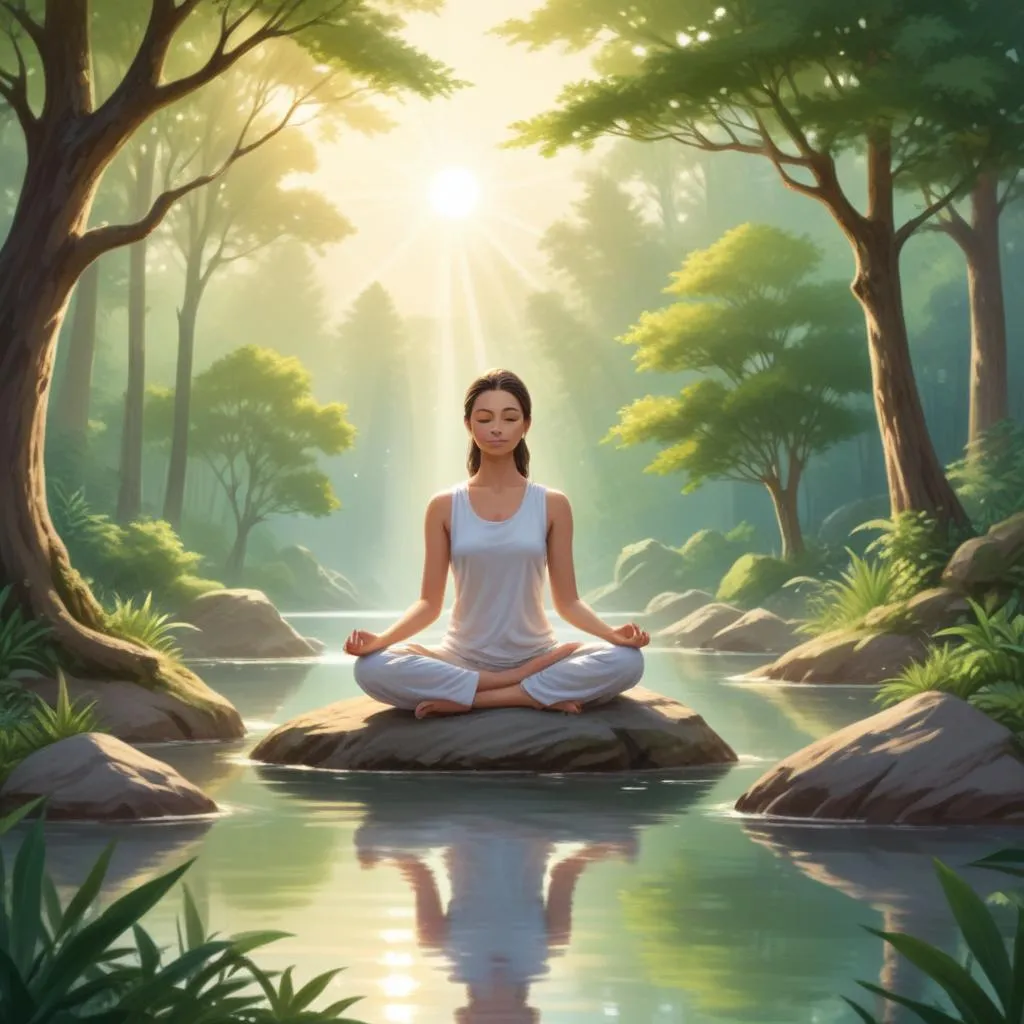 Serene natural setting for meditation and spiritual contemplation